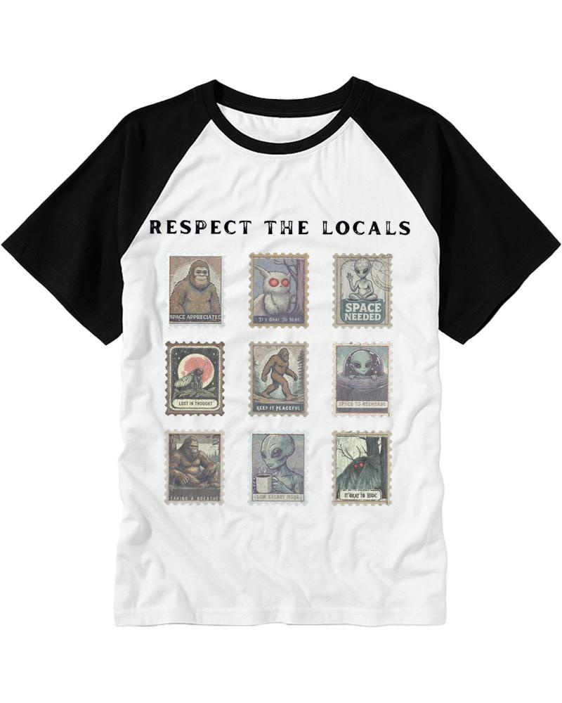Respect the Locals Cryptid 1970s Raglan Baseball T-Shirt image 4