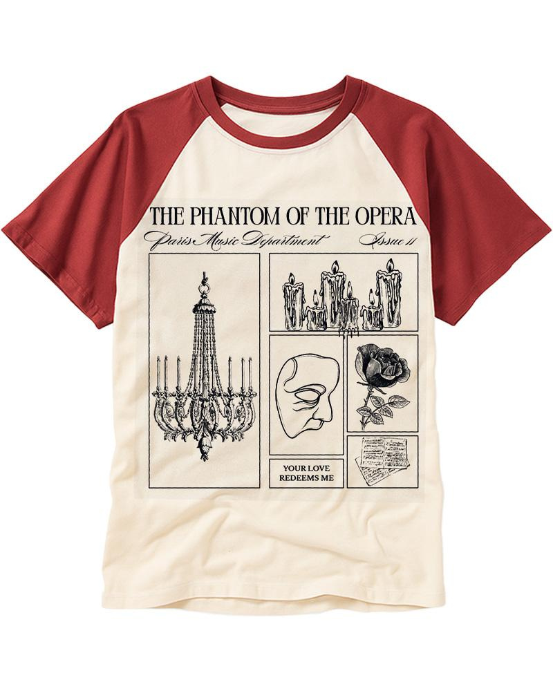 The Phantom of the Opera 1980s Raglan Baseball T-Shirt image 4