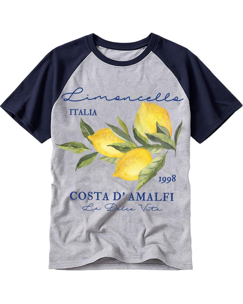 Limoncello La Dolce Vita 1990s Raglan Baseball T-Shirt image 4