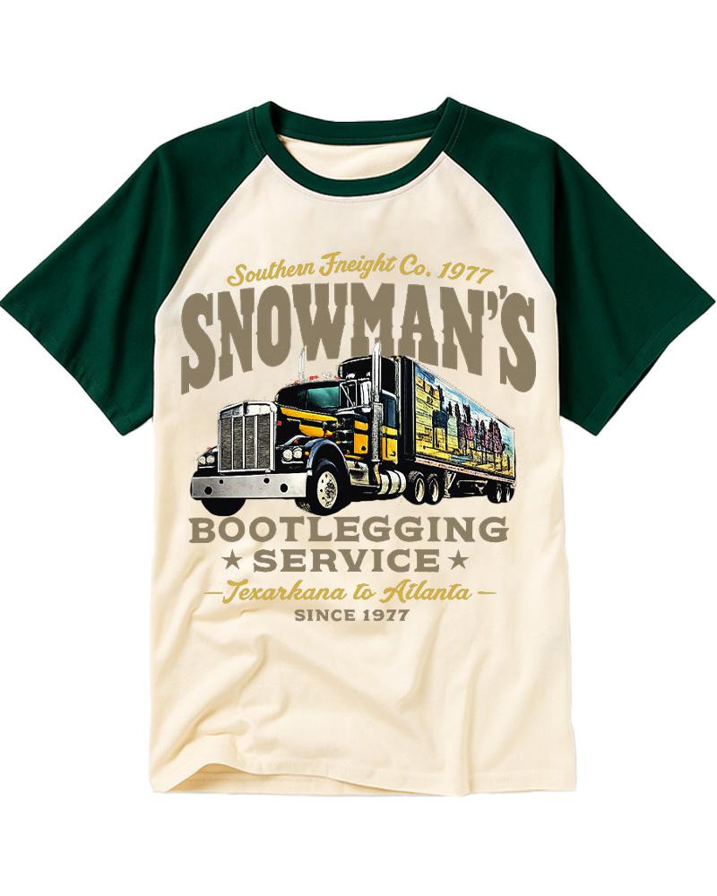 Snowman's Bootlegging Service 1970s Raglan Baseball T-Shirt image 4