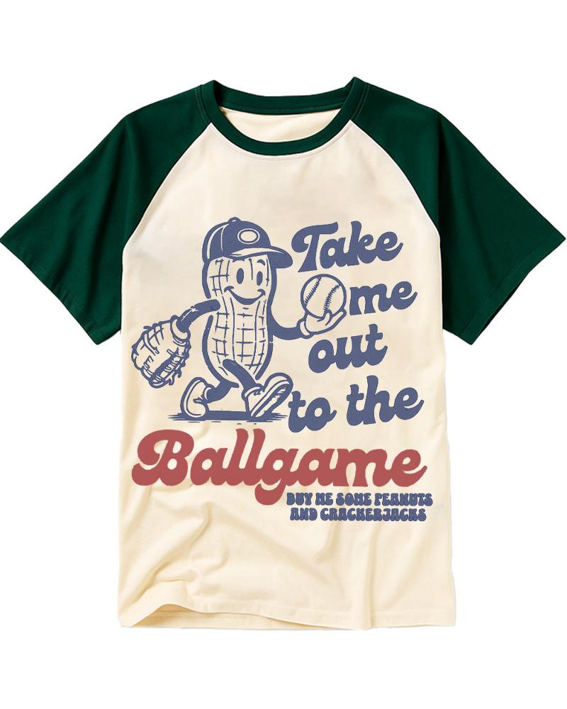 Take Me Out To The Ballgame 1950s Raglan Baseball T-Shirt image 4