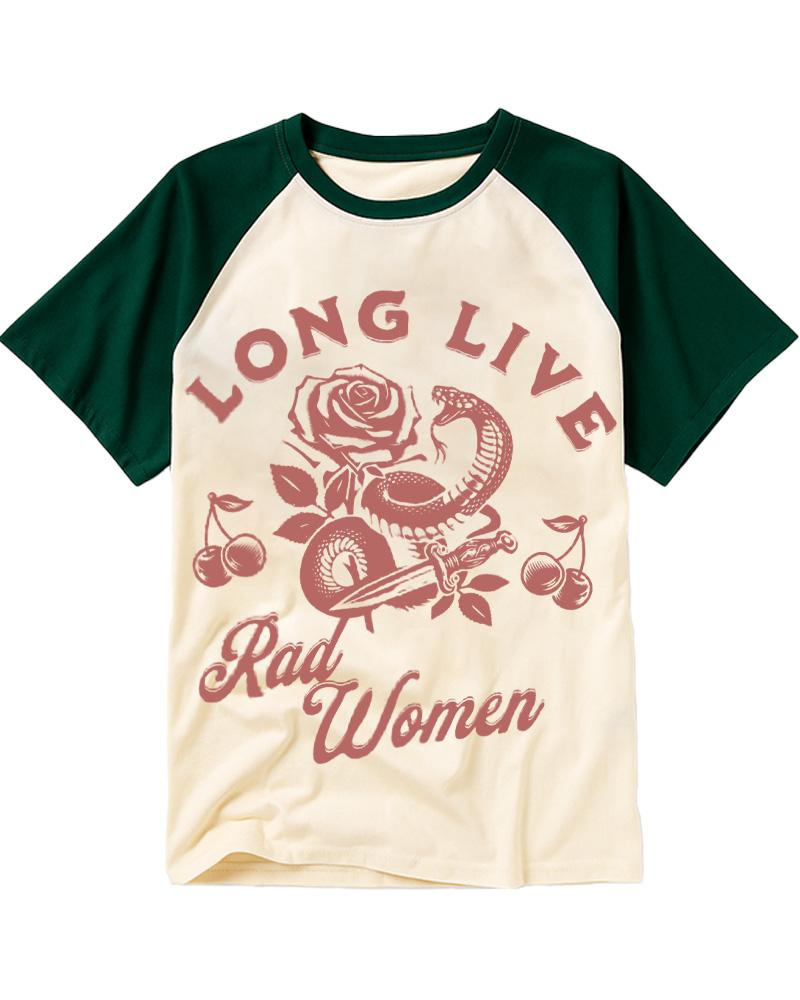 Long Live Rad Women 1960s Raglan Baseball T-Shirt image 4
