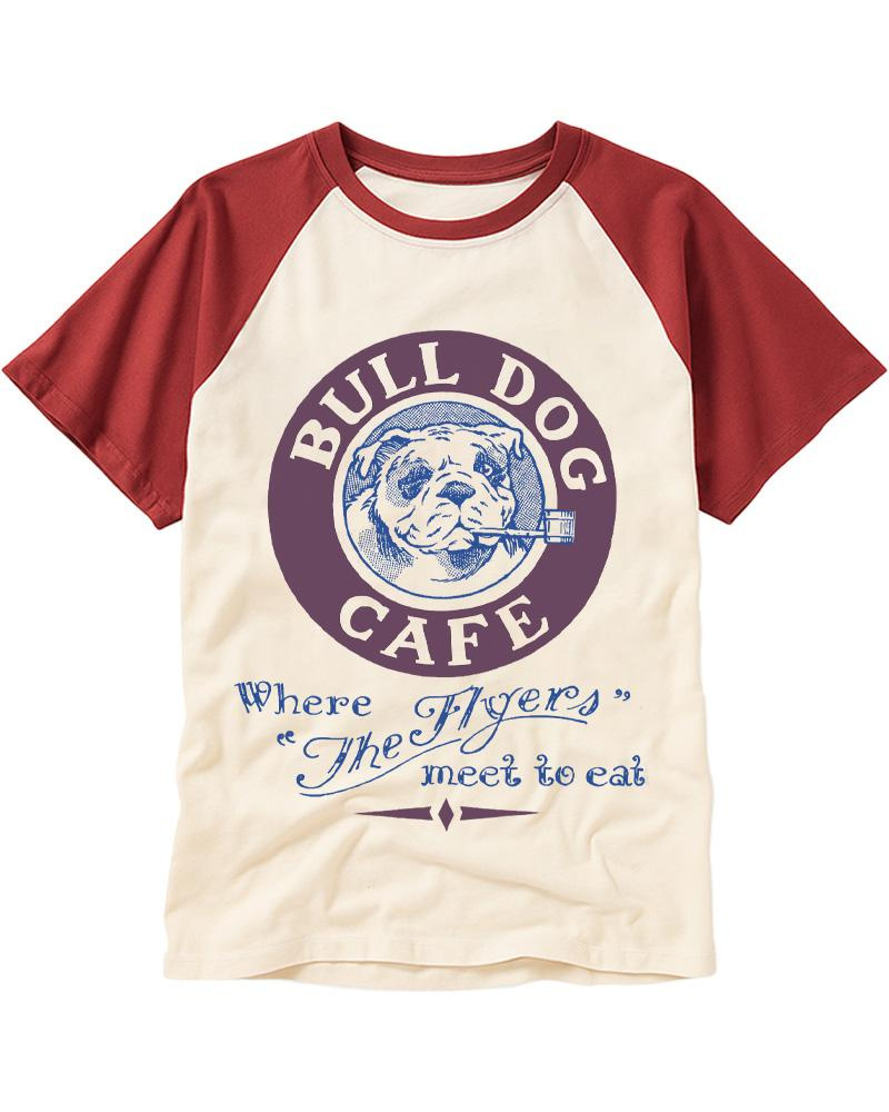 Bulldog Cafe 1980s Raglan Baseball T-Shirt image 4