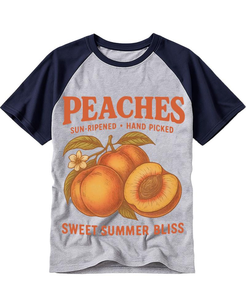 Peach 1970s Raglan Baseball T-Shirt image 4