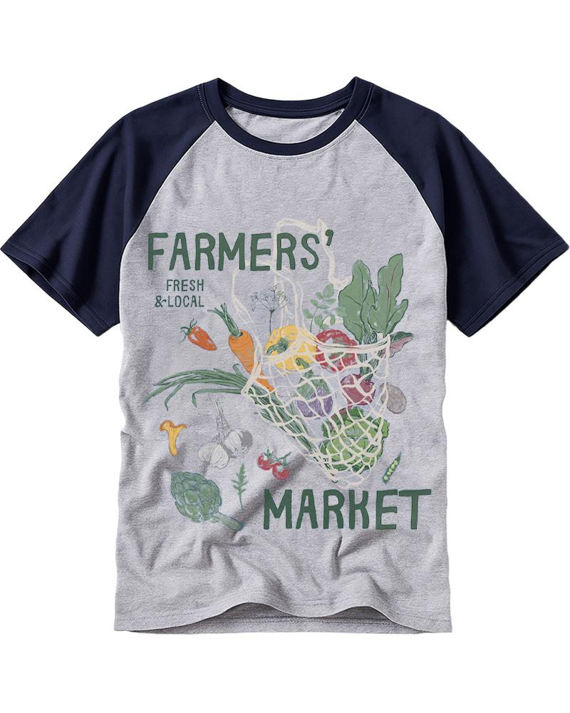 Farmers’ Market 1970s Raglan Baseball T-Shirt image 4