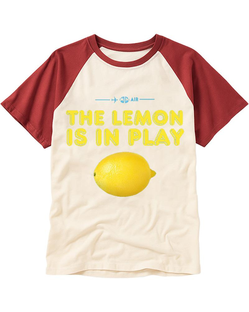 The Travelling Lemon Is In Play 1980s Raglan Baseball T-Shirt image 4
