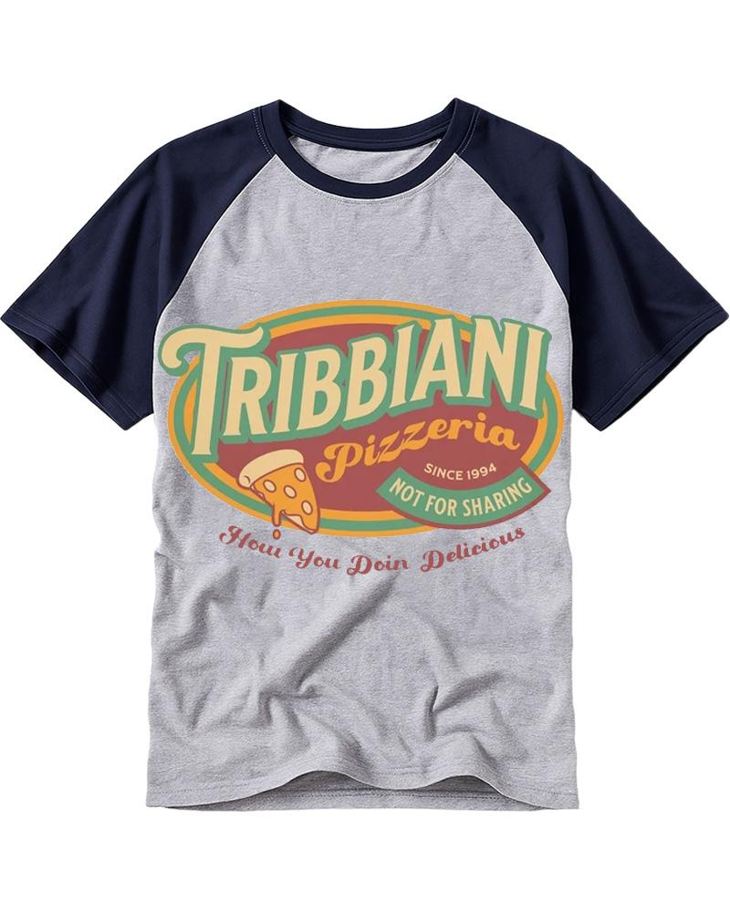Tribbiani Pizzeria 1990s Raglan Baseball T-Shirt image 4