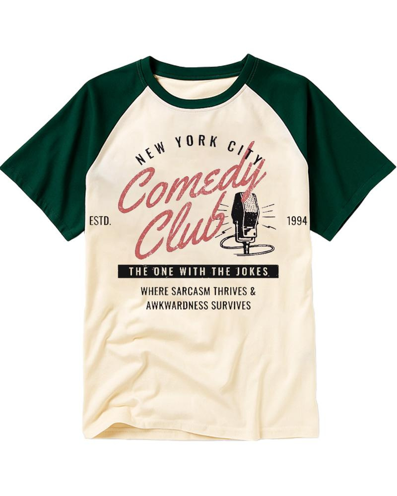 Comedy Club 1990s Raglan Baseball T-Shirt image 4