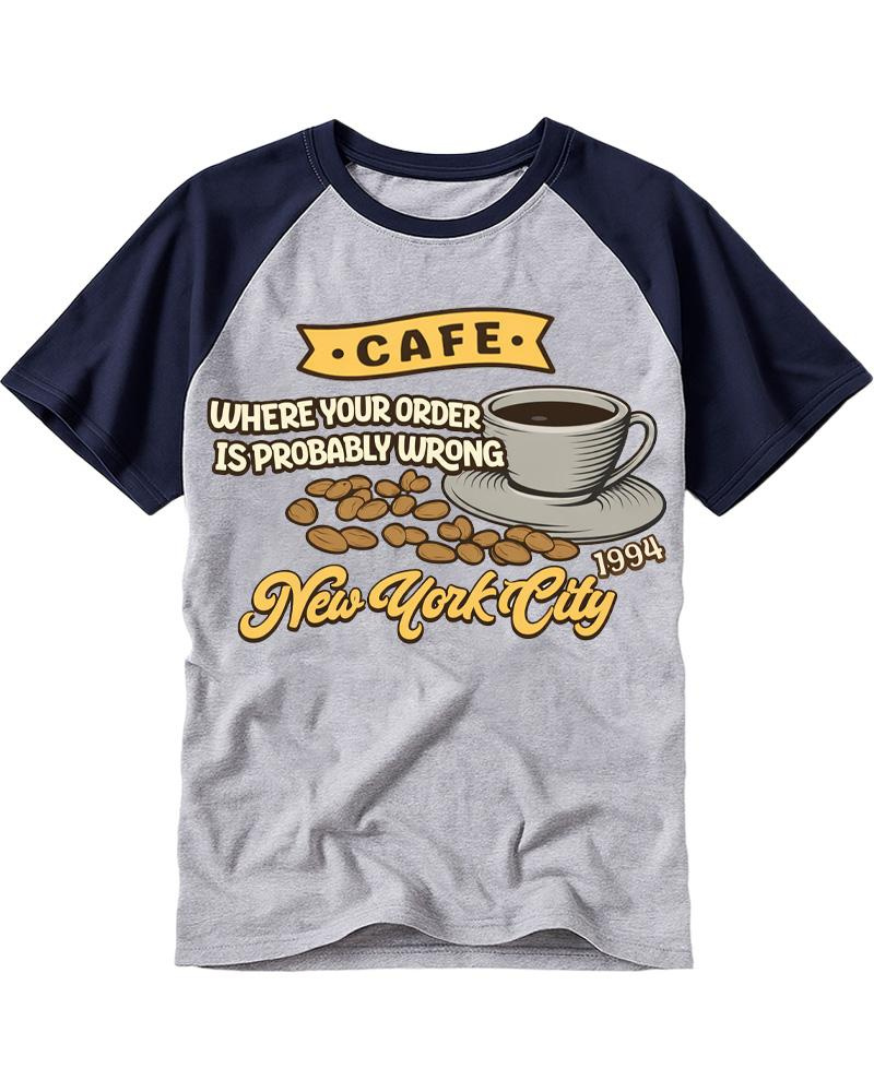 Cafe 1990s Raglan Baseball T-Shirt image 4