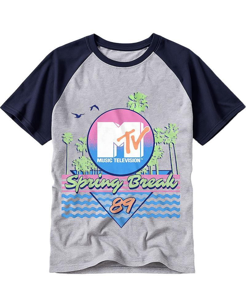 1980s Spring Break '89 Raglan Baseball T-Shirt image 4