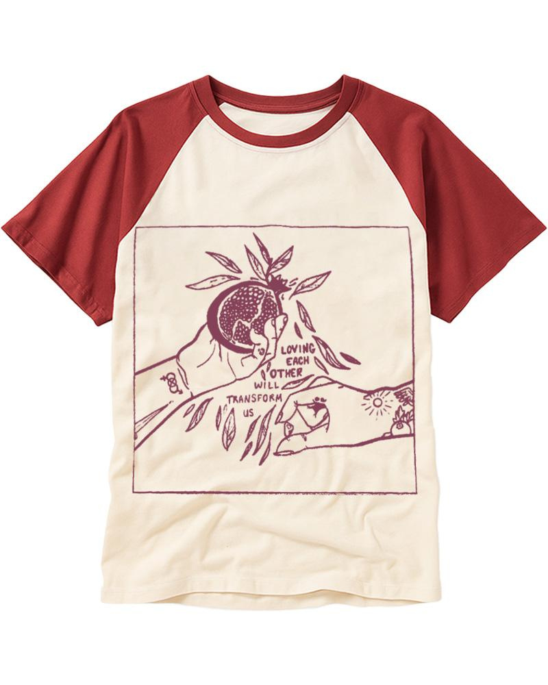 Loving Each Other Will Transform Us 1980s Raglan Baseball T-Shirt image 4