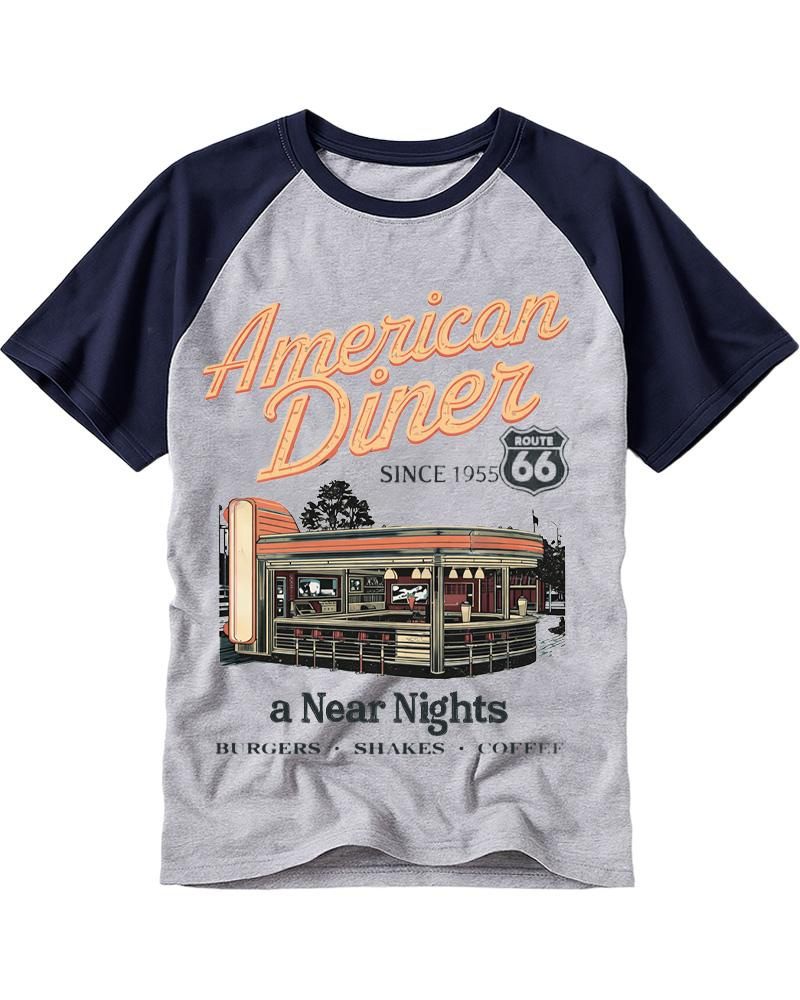 Route 66 1950s Raglan Baseball T-Shirt image 4
