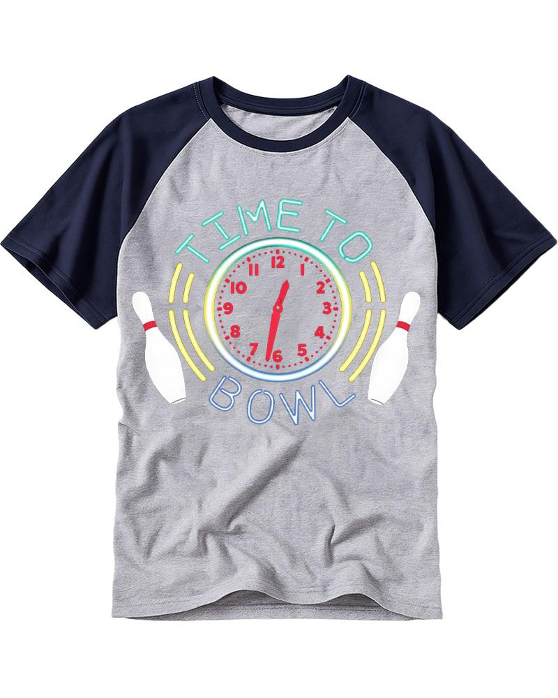 Time To Bowl 1990s Raglan Baseball T-Shirt image 4