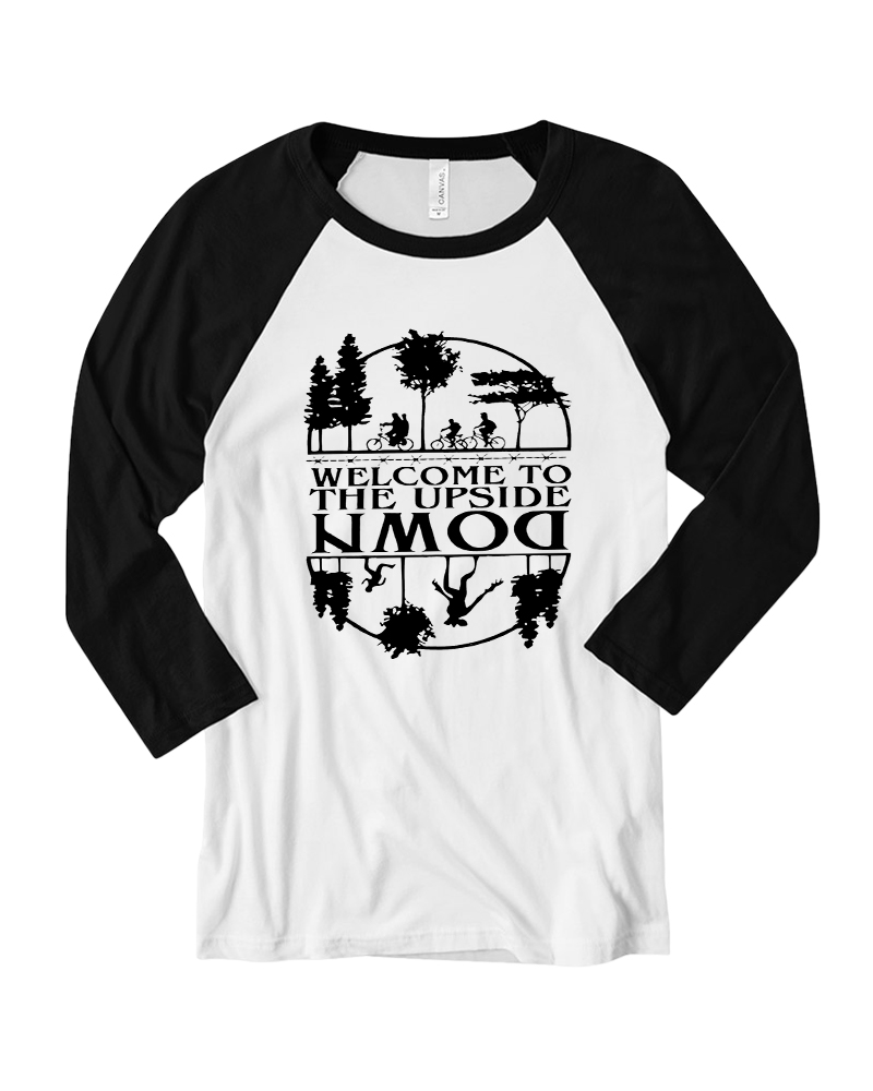 Welcome To The Upside Down Shirt Long Sleeve Raglan T-Shirt image 4