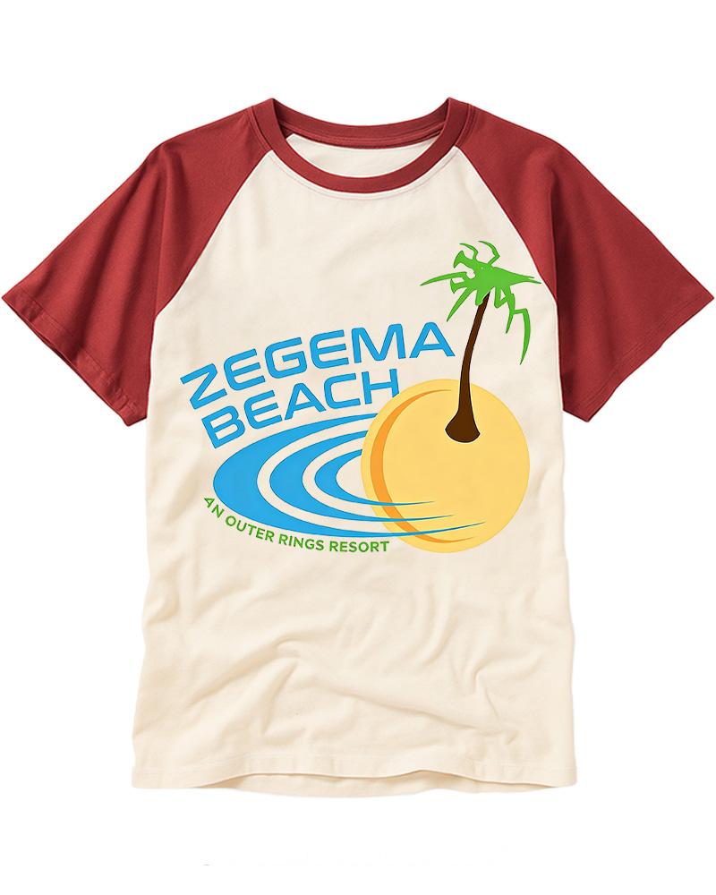 Zegema Beach 1960s Raglan Baseball T-Shirt image 4