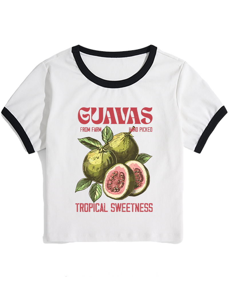 Exotic Fruit Lover 1960s Women's Ringer T-shirt image 4