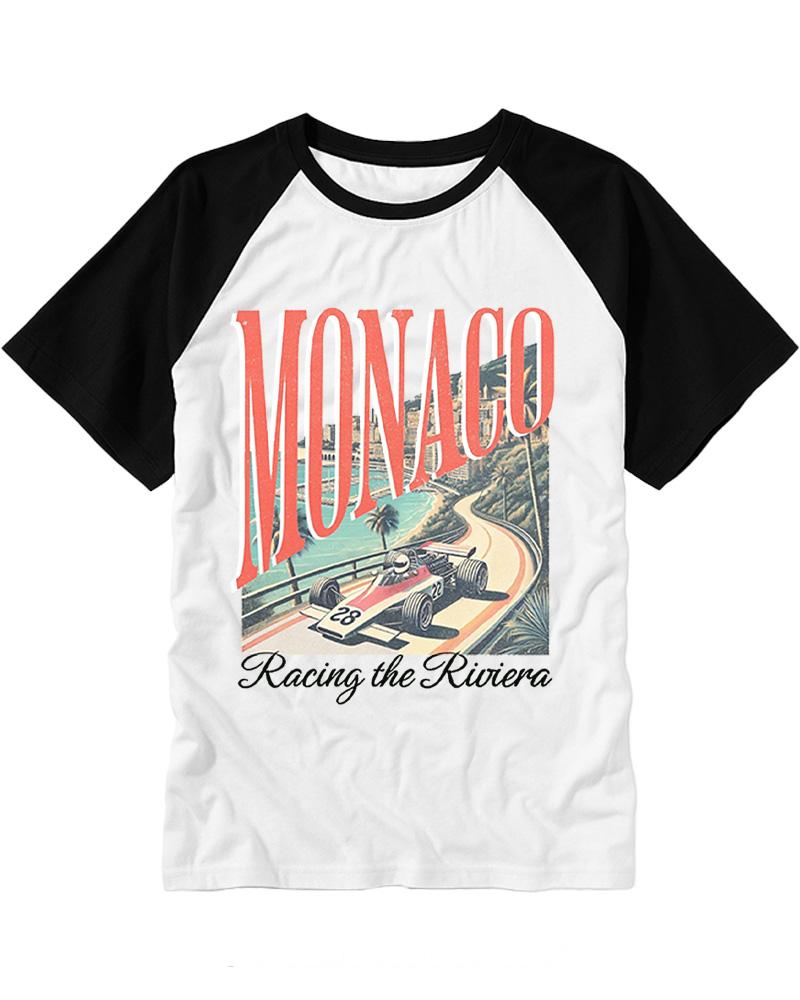 Monaco Racer 1960s Raglan Baseball T-Shirt image 4