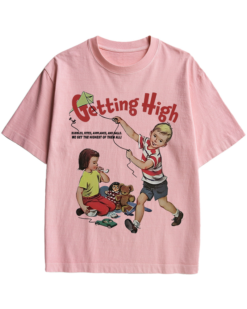 Getting High 1950s Cotton T-Shirt image 4