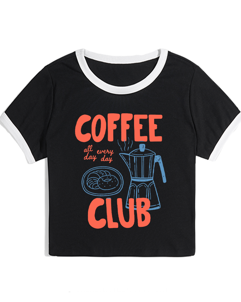 Coffee Club 1960s Women's Ringer T-shirt image 4