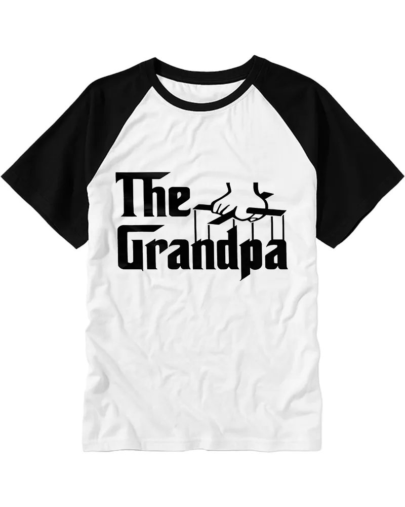 The Grandpa Puppet Hand Graphic Raglan Tee