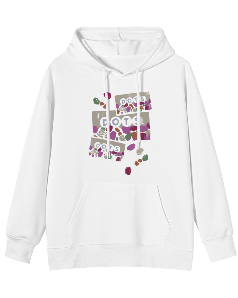 Colorful Dots Candy 1970s Nostalgic Cotton Hoodie image 5