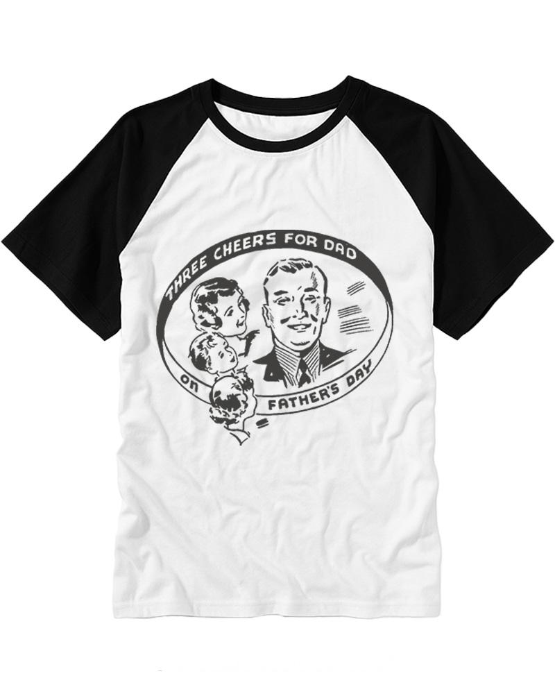 Three Cheers For Dad 1950s Raglan Baseball T-Shirt image 5