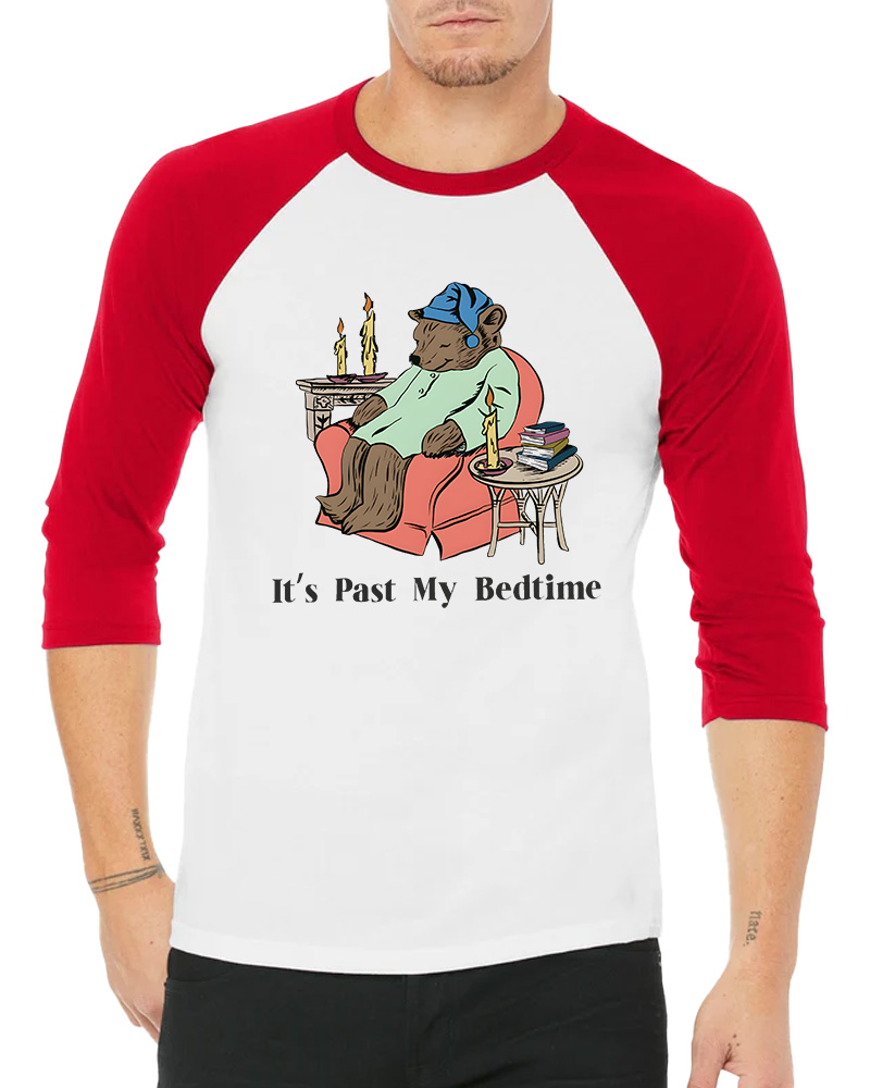 It's Past My Bedtime Long Sleeve Raglan T-Shirt image 5