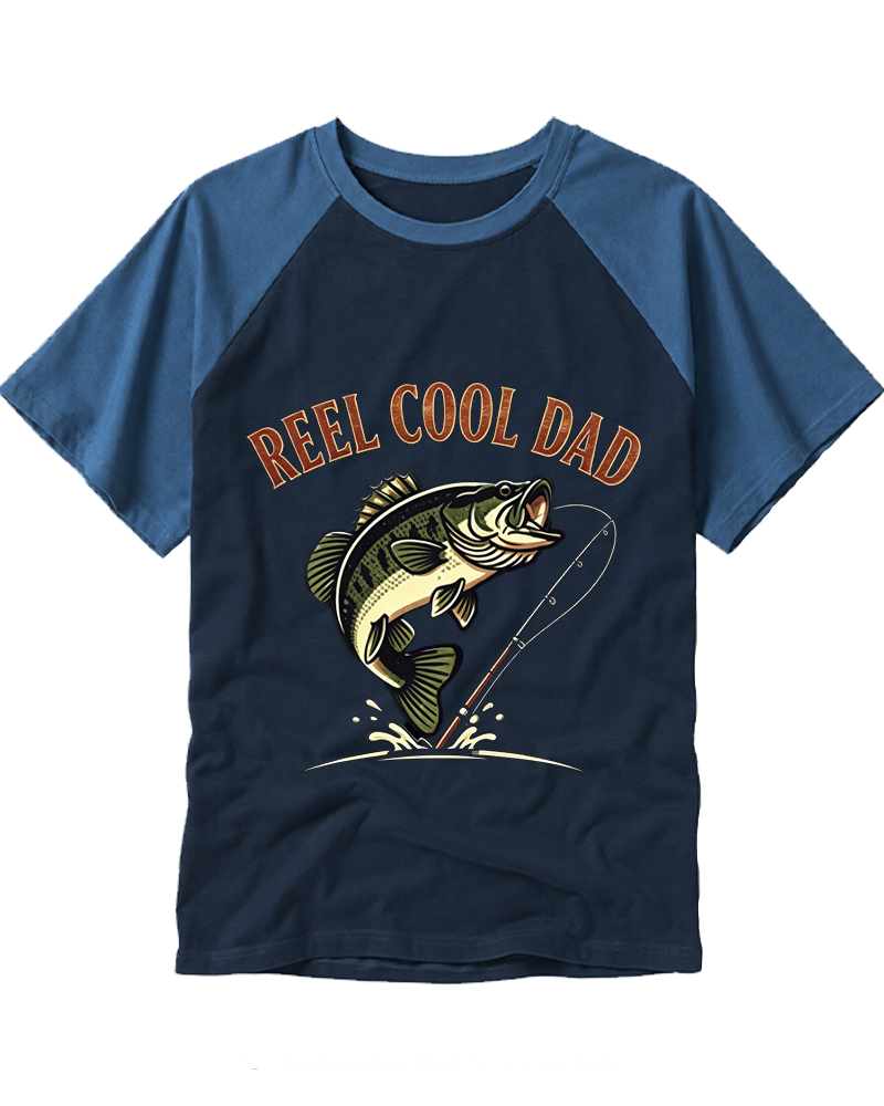 Reel Cool Dad 1990s Raglan Baseball T-Shirt image 5