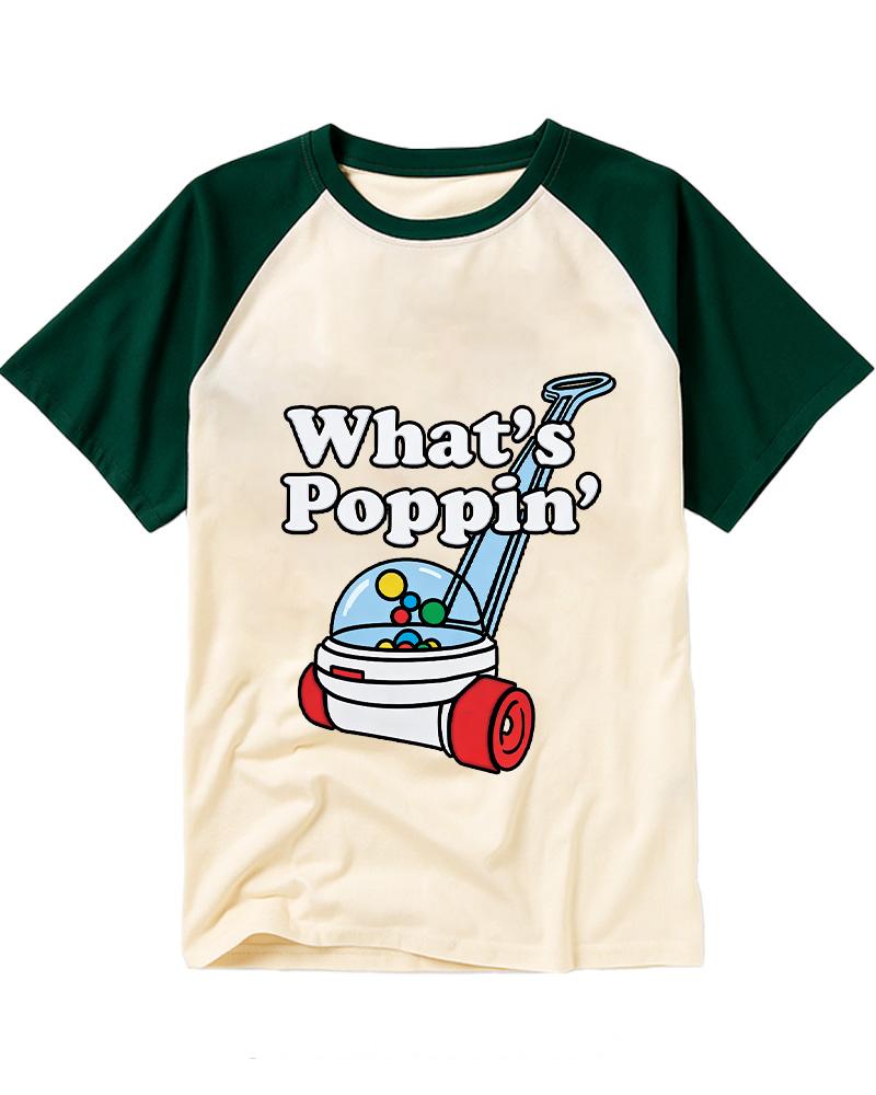 What's Poppin' 1990s Raglan Baseball T-Shirt image 5
