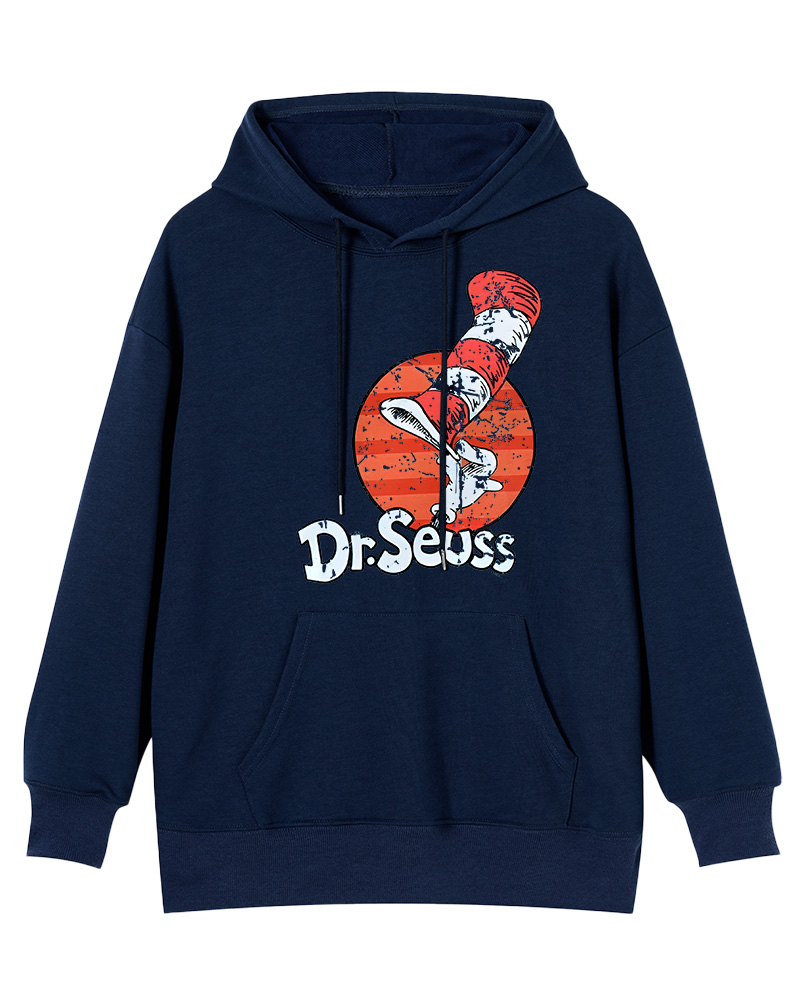 Striped Hat Poet 1960s Nostalgic Hoodie image 5