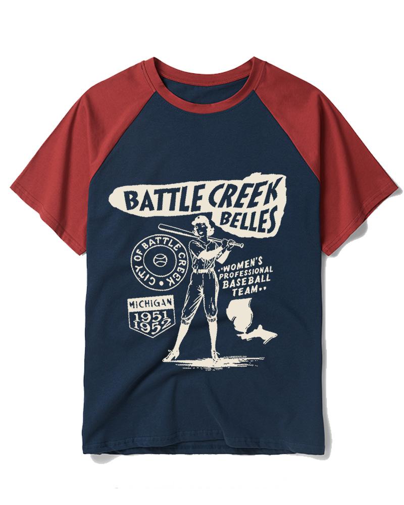 Nostalgia Baseball Movie 1990s Raglan Baseball T-Shirt image 5
