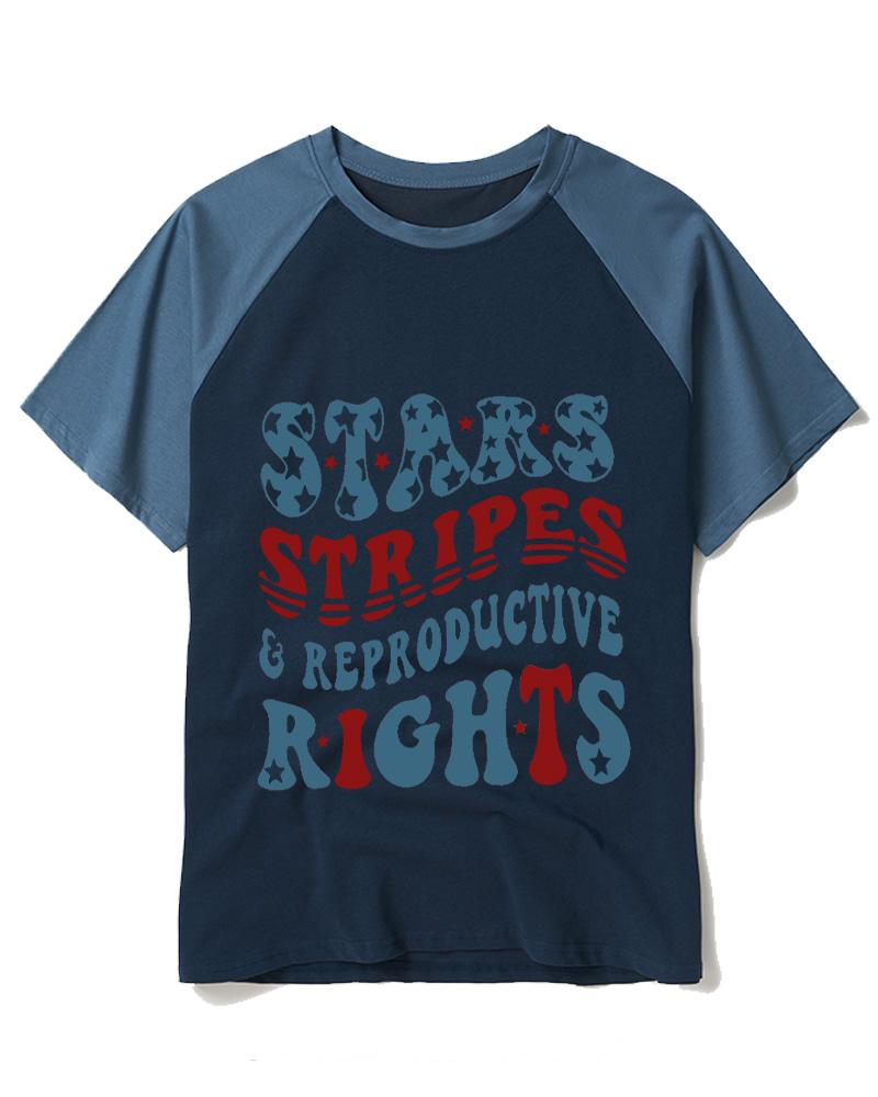 Stars Stripes Reproductive Rights 1970s Raglan Baseball T-Shirt image 5