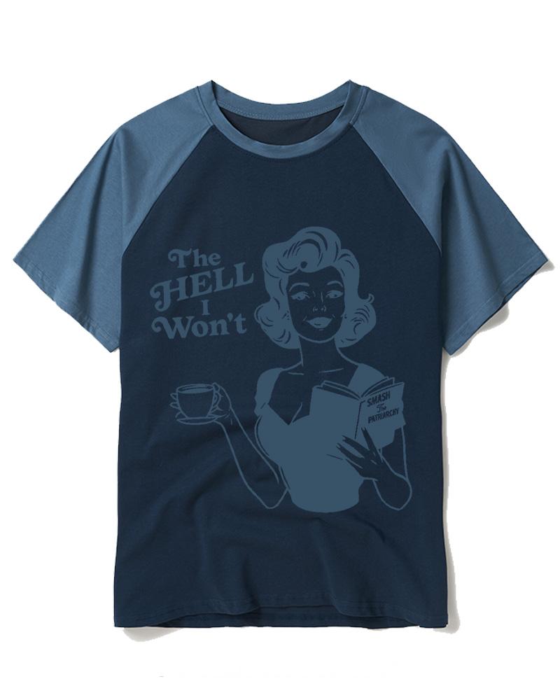 The HELL I Won't 1950s Raglan Baseball T-Shirt image 5