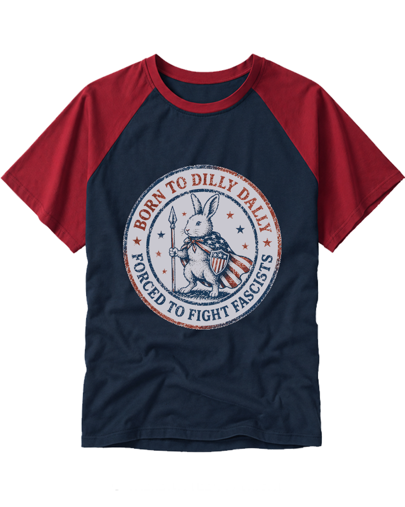 Born To Dilly Dally 1950s Raglan Baseball T-Shirt image 5
