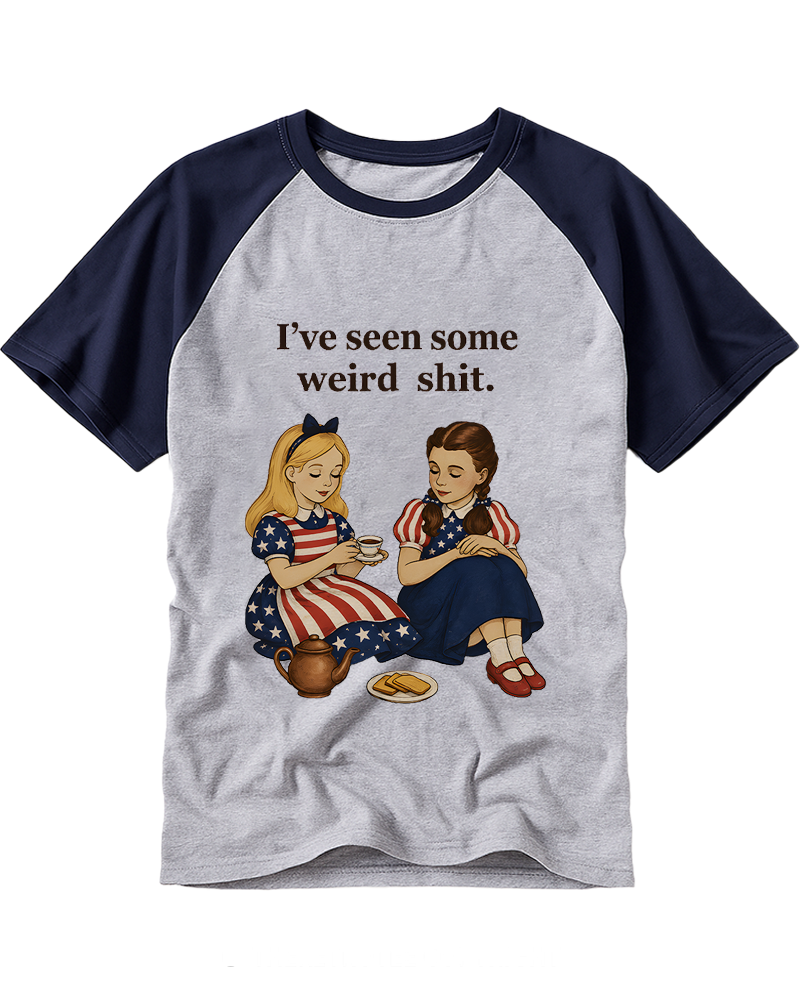 I've Seen Some Weird Shit 1990s Raglan Baseball T-Shirt image 5