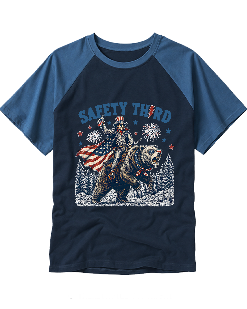 Safety Third 1950s Raglan Baseball T-Shirt image 5