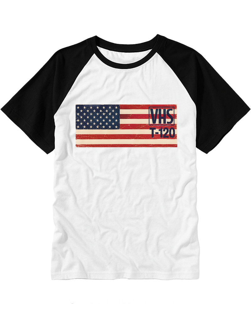 VHS T-120 1980S Raglan Baseball T-Shirt image 5
