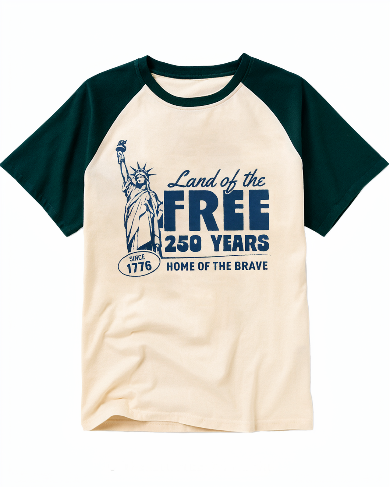 Retro Patriotic 1776 Raglan Baseball T-Shirt image 5