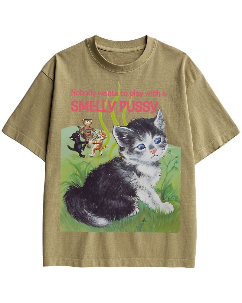 Nobody Wants to Play with a Smelly Pussy 1950s Cotton T-Shirt image 5