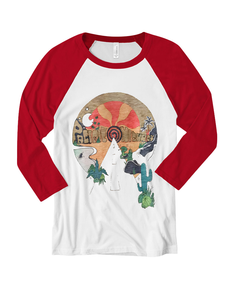 Open Road Pacific Highway 1970s Long Sleeve Raglan T-Shirt image 5