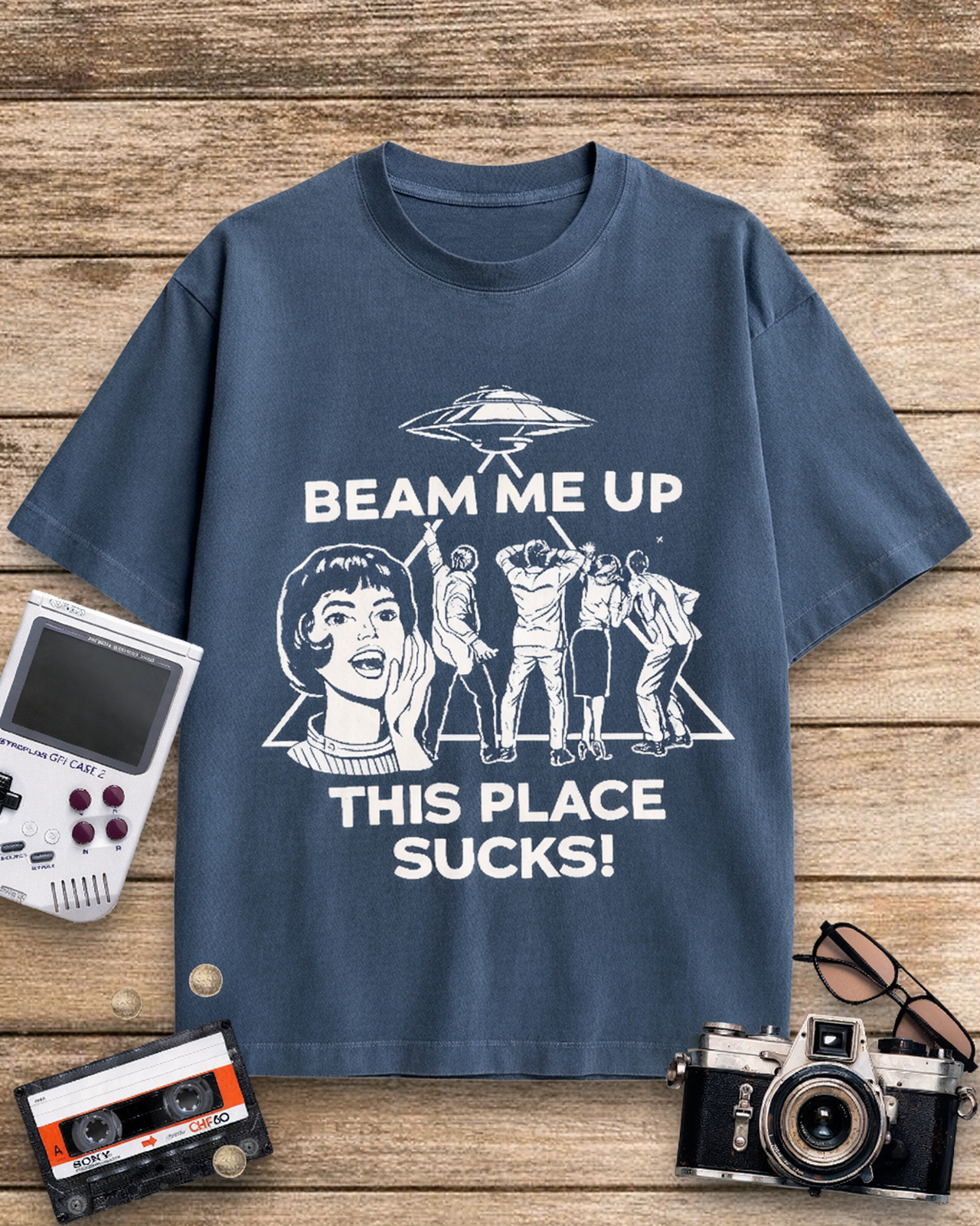 Beam Me Up 1960s Cotton T-Shirt image 3