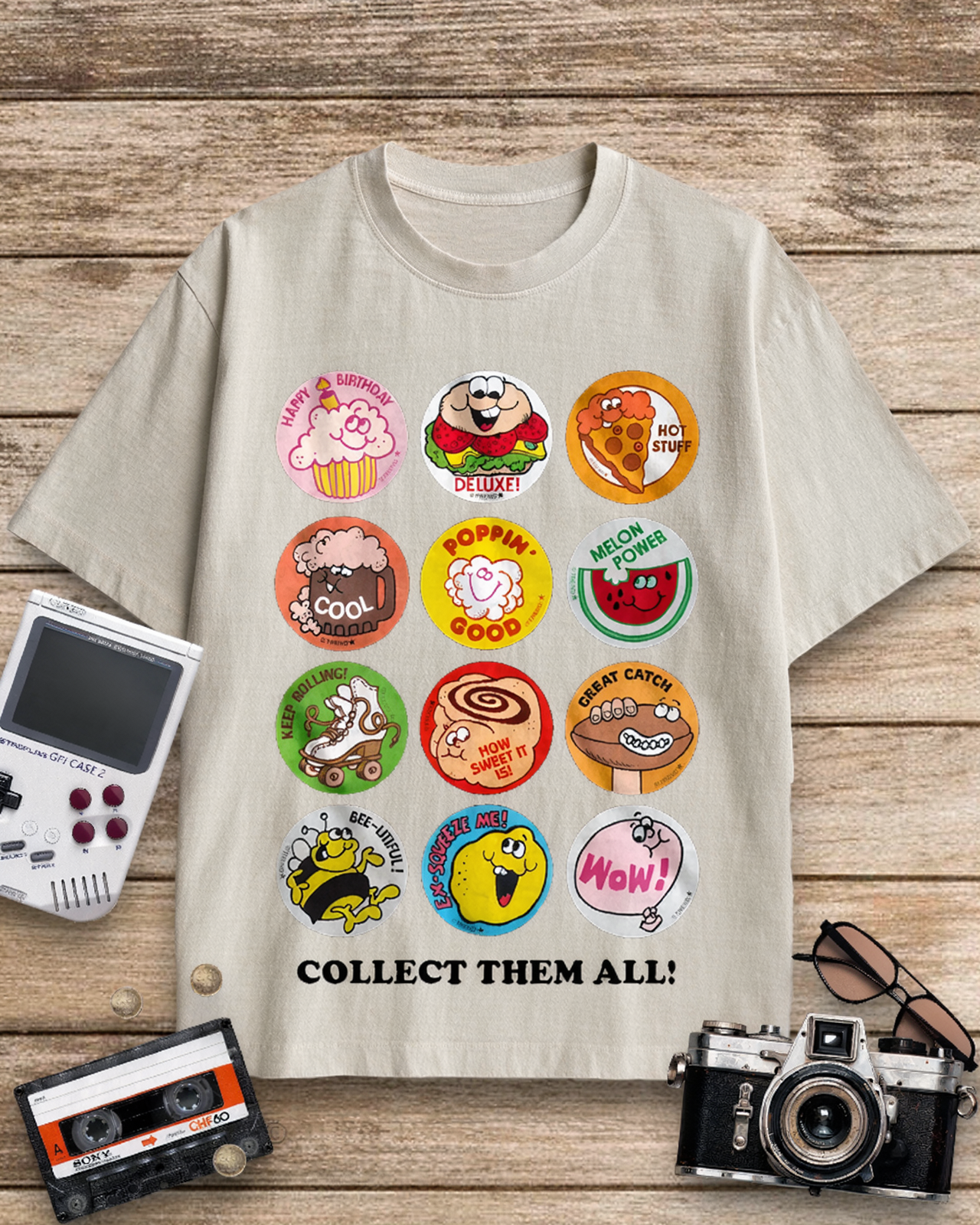 Collect Them All 1980s Cotton T-Shirt image 3