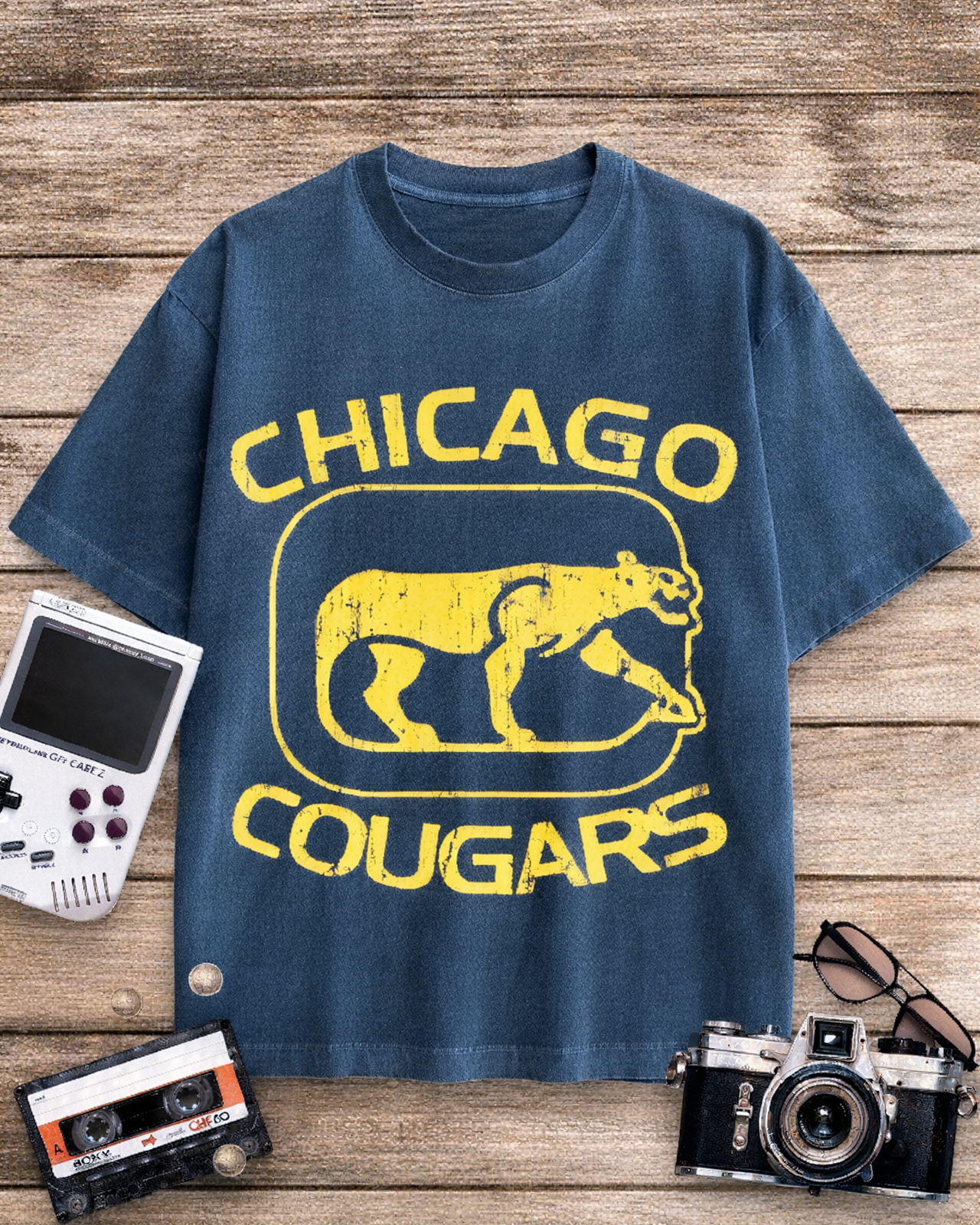 Chicago Cougars 1970s Cotton T-Shirt image 3