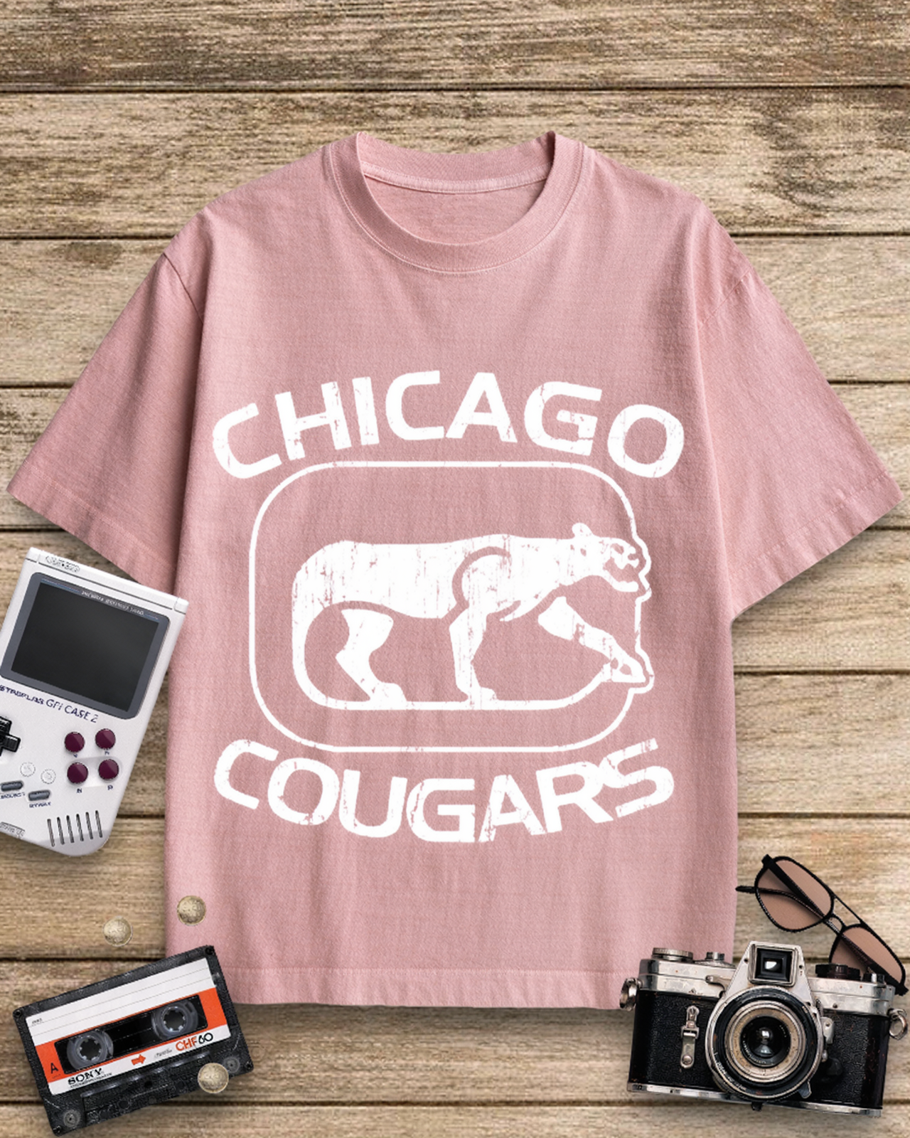 Chicago Cougars 1970s Cotton T-Shirt image 4