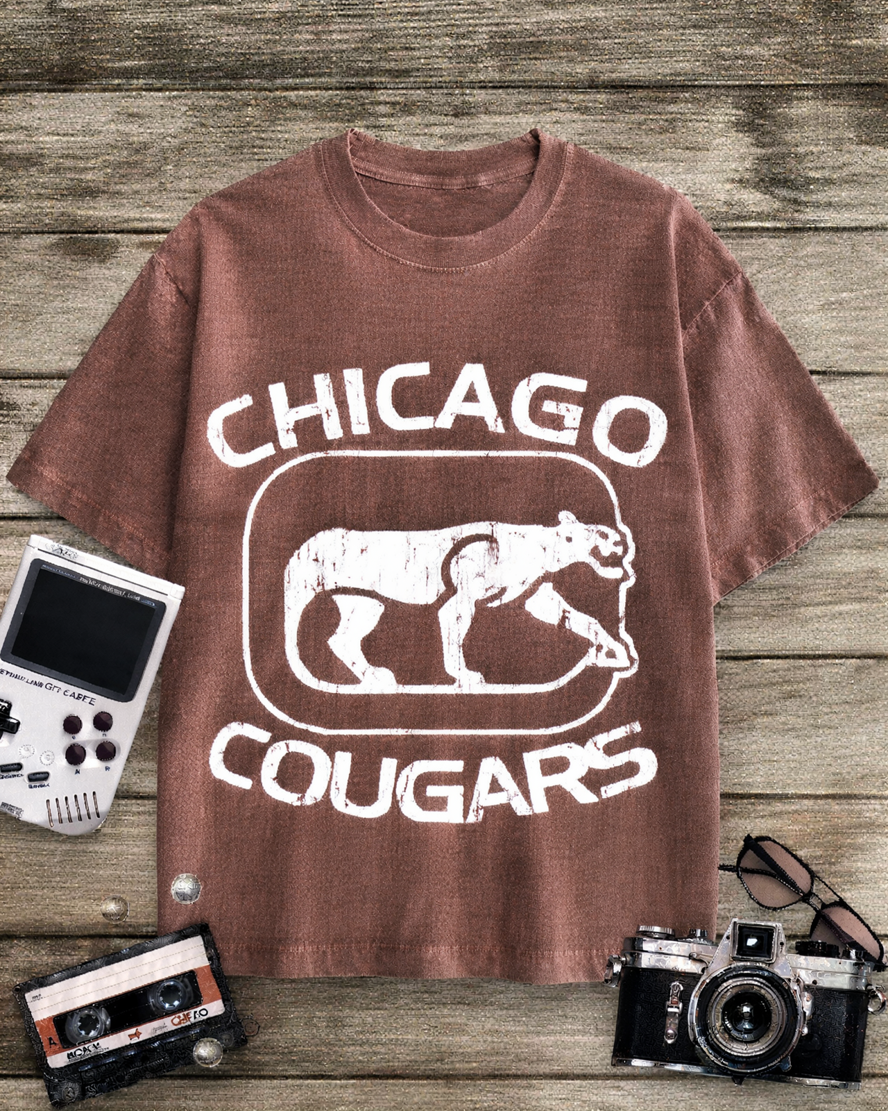 Chicago Cougars 1970s Cotton T-Shirt image 5