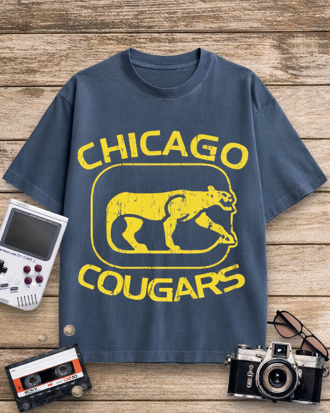 Chicago Cougars 1970s Cotton T-Shirt image 6