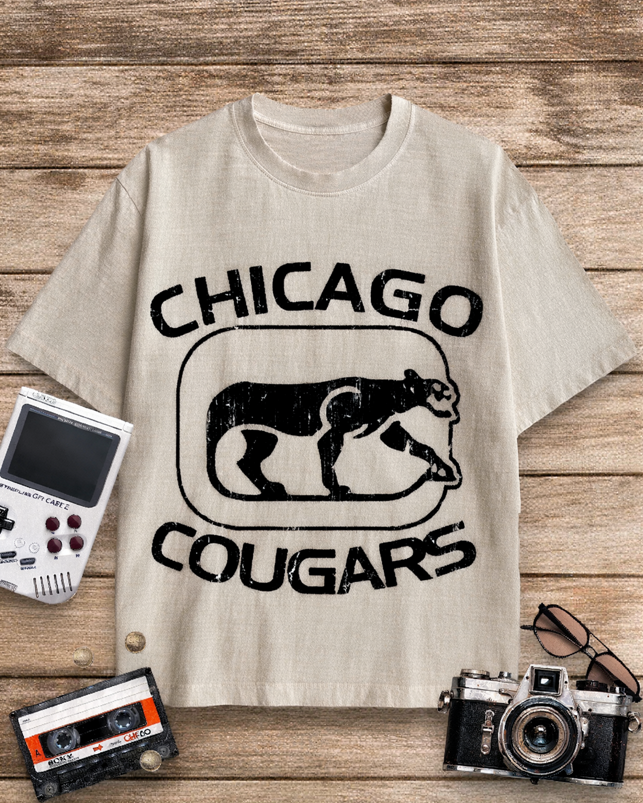 Chicago Cougars 1970s Cotton T-Shirt image 7