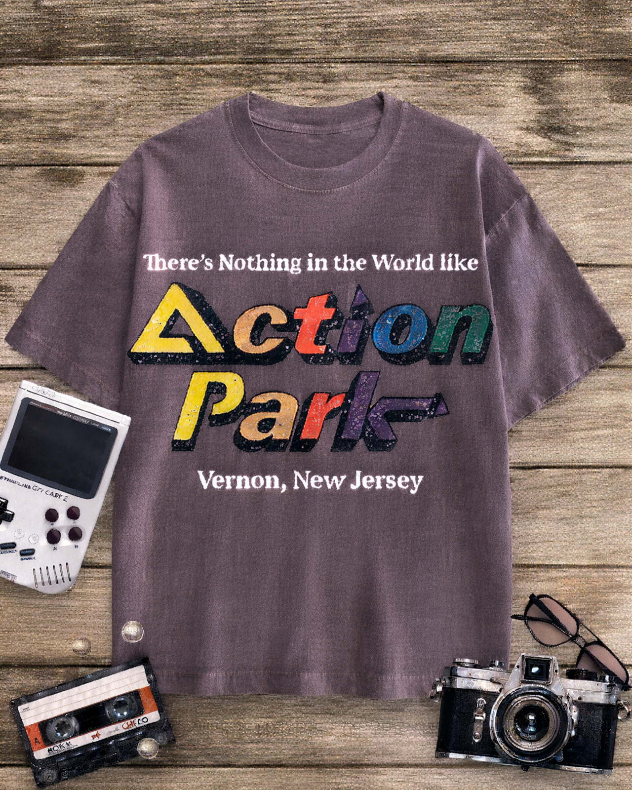 Action Park Amusement Park 1980s Cotton T-Shirt image 1