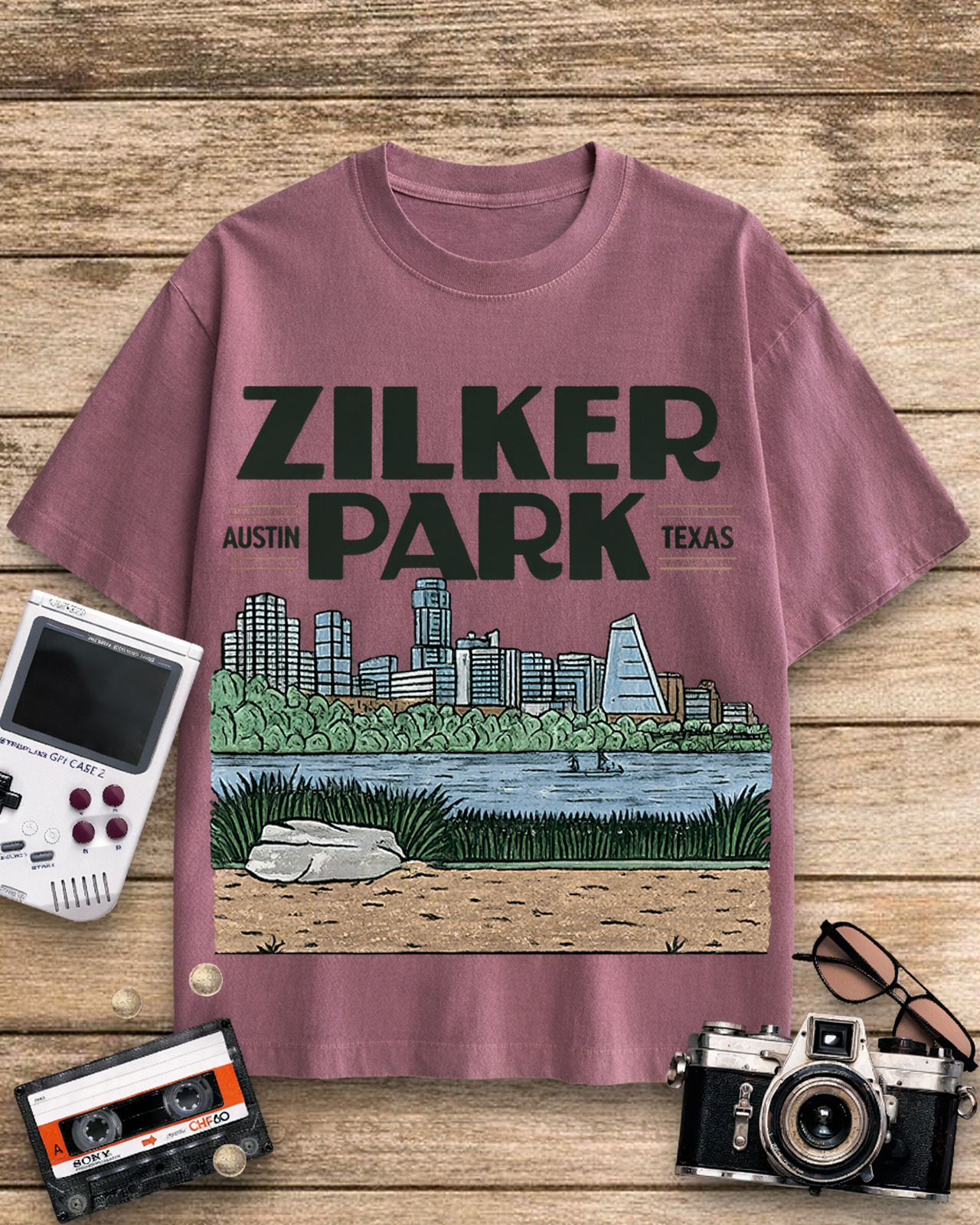Zilker Park 1970s Cotton T-Shirt image 3