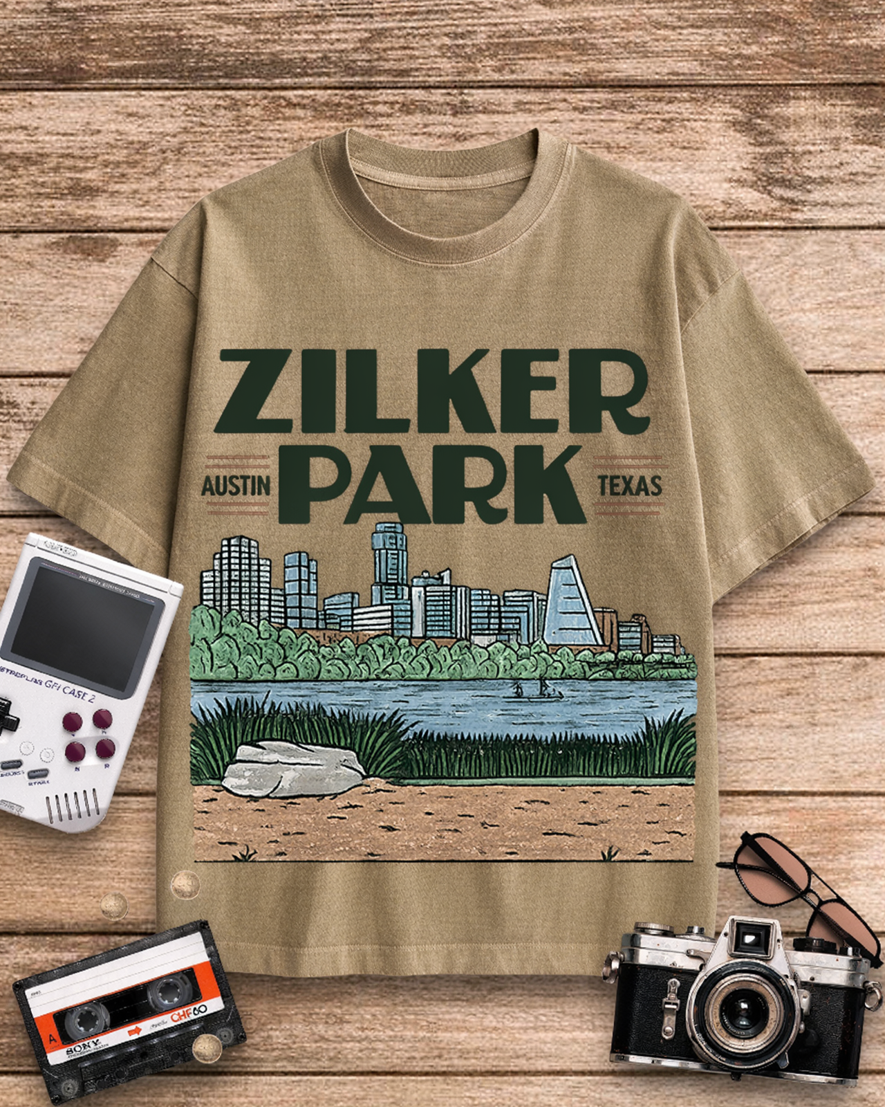 Zilker Park 1970s Cotton T-Shirt image 5